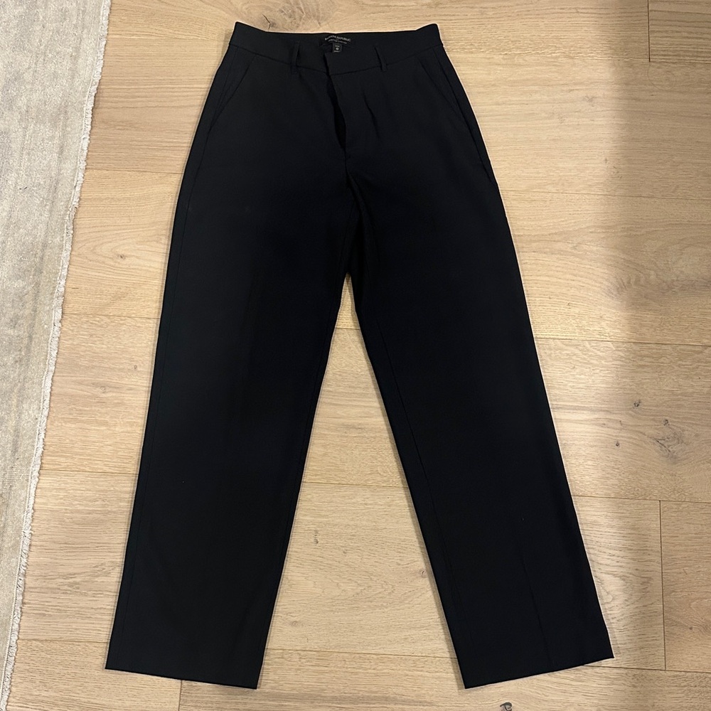 Banana Republic Black Straight-Leg Trousers